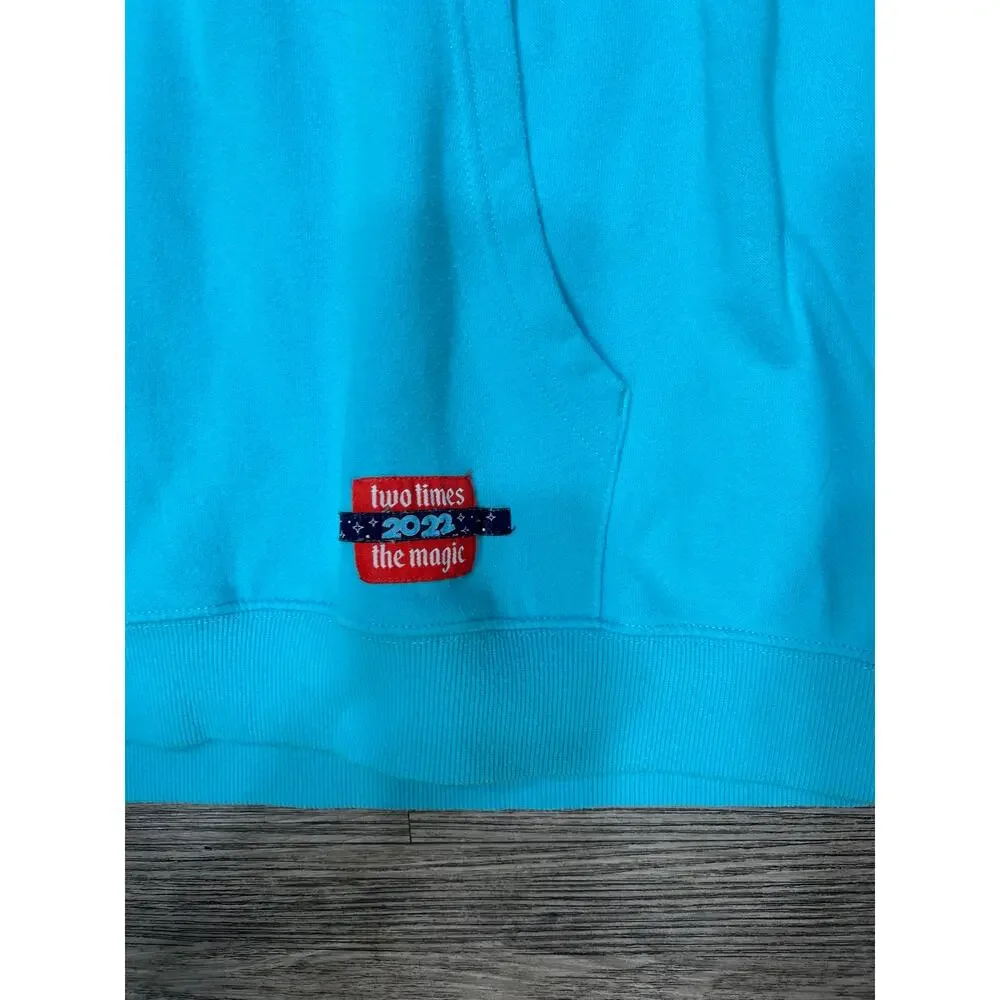 Official Disneyland Resort 2022 Mickey Mouse Light Blue Hoodie Sweatshirt Men XL